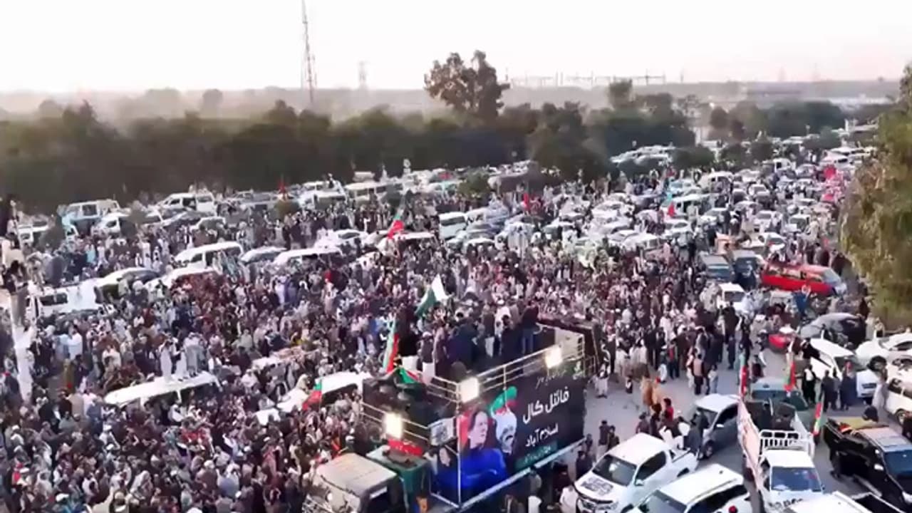 Imran Khan supporters marched 
