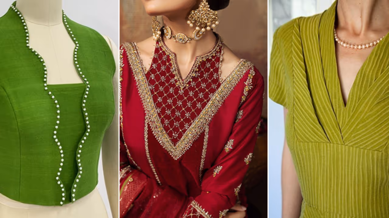 Neckline designs for blouse and salwar suit latest Neckline designs for blouse and salwar suit latest