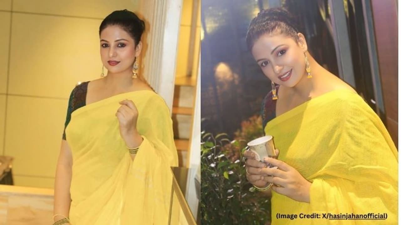 mohammad shami ex wife hasin jahan looking gorgeous in yellow saree viral post social media account