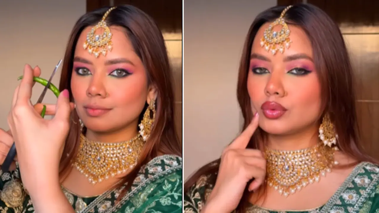 How to get naturally red lips with a green chilli