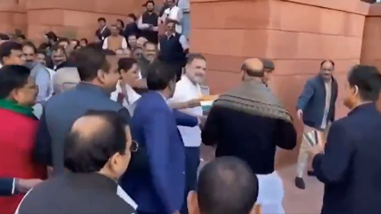 Rahul Gandhi with Rajnath Singh