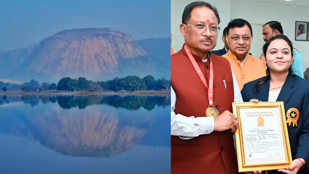 Madheshwar Mountain recorded as largest natural shivling in golden book of record Madheshwar Mountain recorded as largest natural shivling in golden book of record