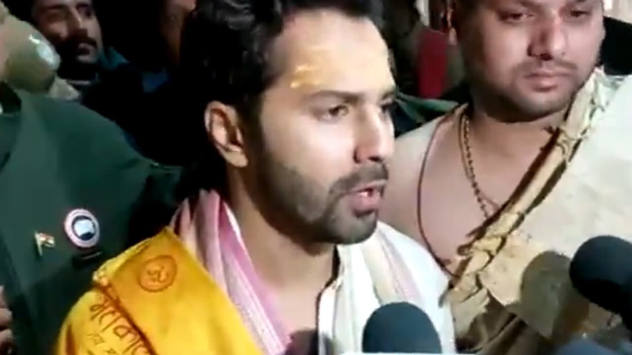 Varun Dhawan At Mahakal Tample