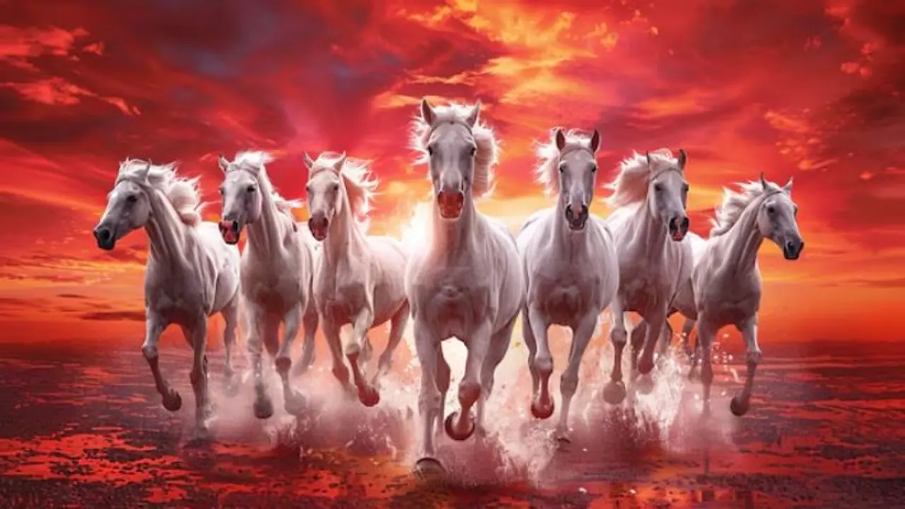 Ideal direction for 7 horses painting
