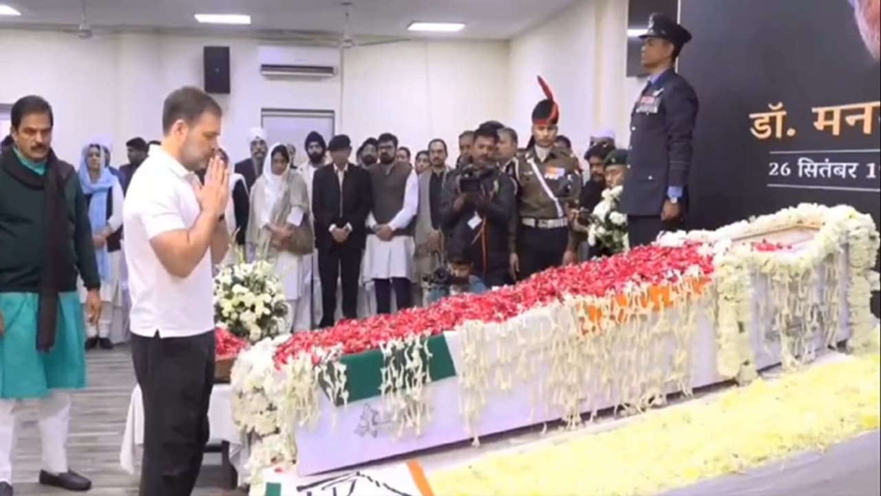 Manmohan Singh Funeral Rahul Gandhi Manmohan Singh Funeral Rahul Gandhi