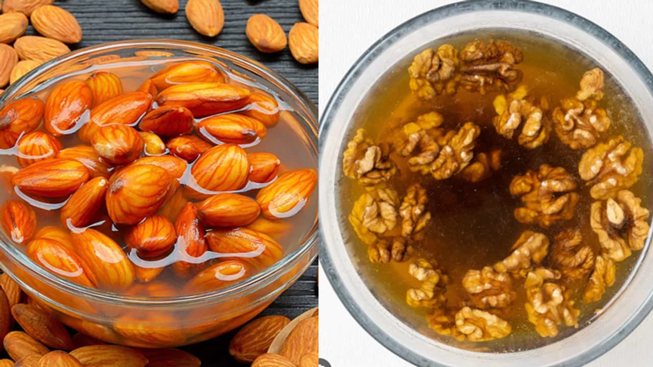 Soaked almonds Vs walnuts benefits for Morning