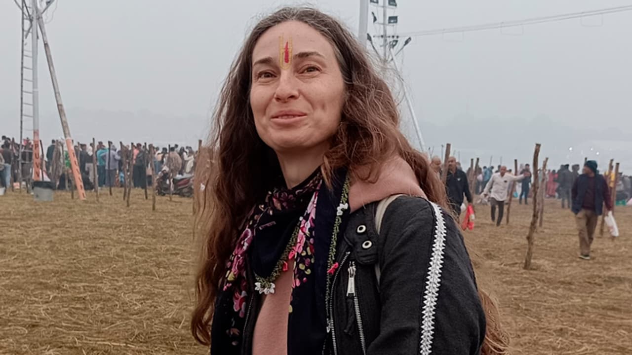 tourist from Turkiye reach Prayagraj Mahakumbh 2025 tourist from Turkiye reach Prayagraj Mahakumbh 2025