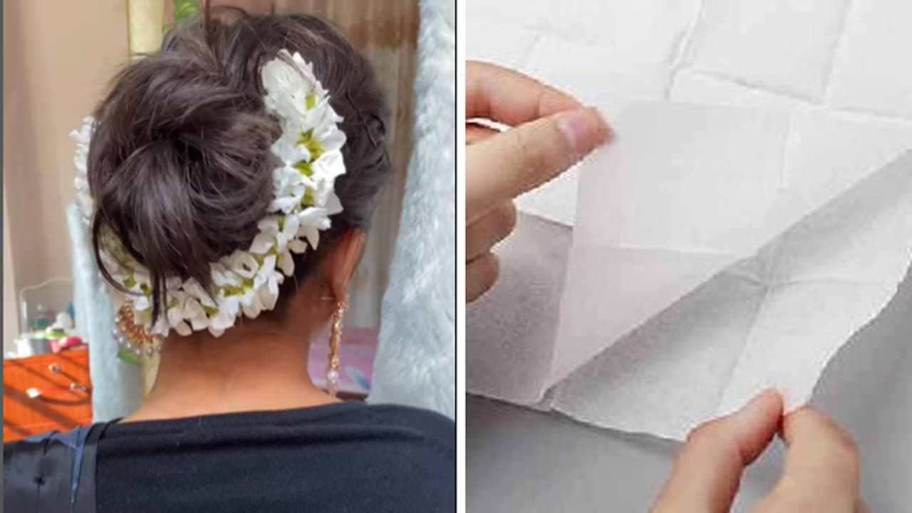 DIY gajra from toilet paper DIY gajra from toilet paper