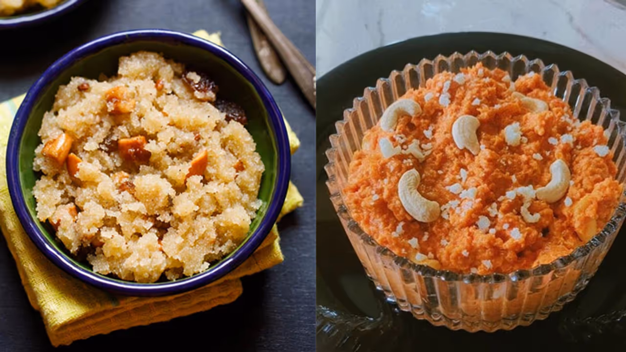 Gajar halwa vs suji halwa