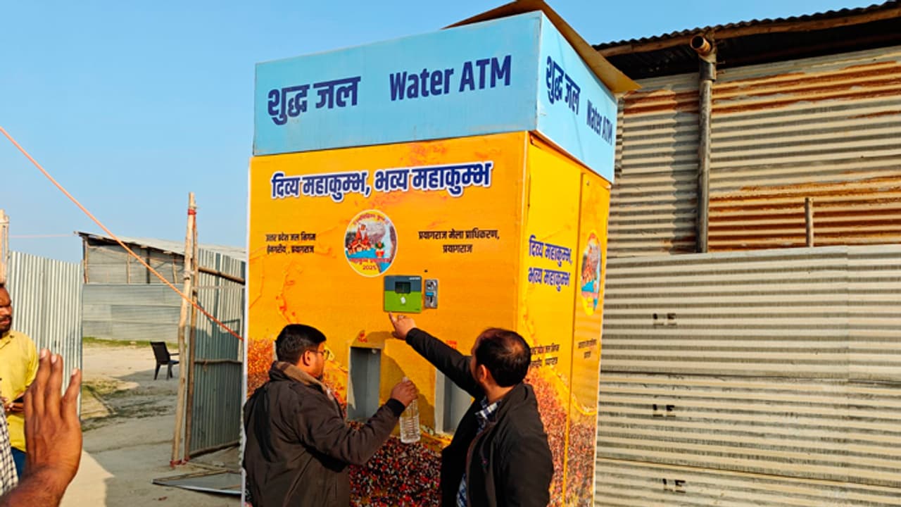 Get RO water for free from Water ATMs at Prayagraj Mahakumbh 2025 Get RO water for free from Water ATMs at Prayagraj Mahakumbh 2025