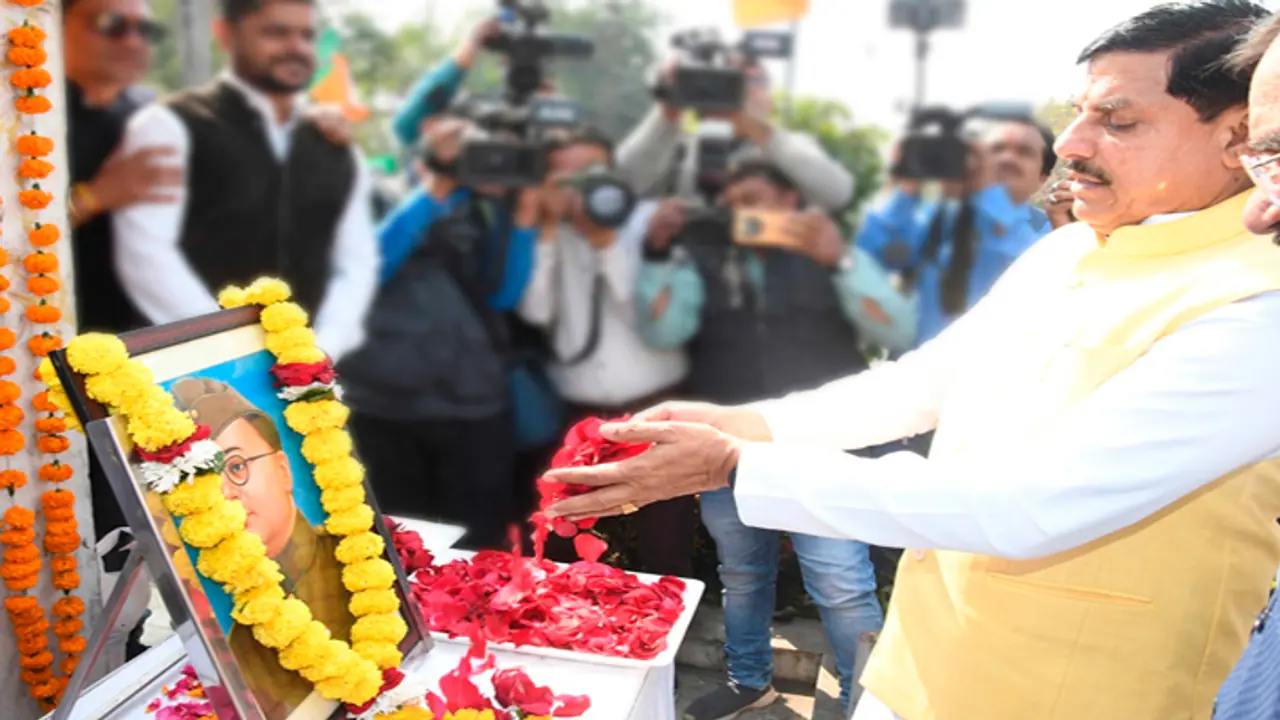 Mohan Yadav paid tribute to Netaji Subhash Chandra Bose on his birth anniversary Mohan Yadav paid tribute to Netaji Subhash Chandra Bose on his birth anniversary