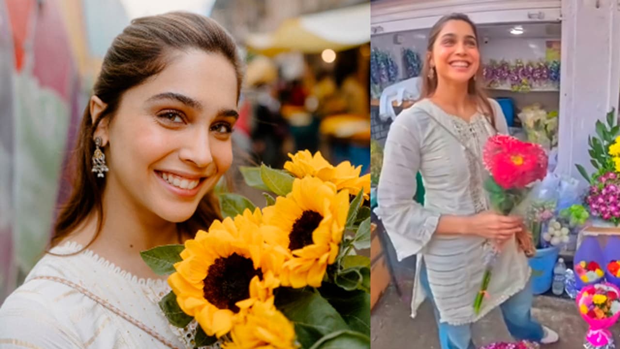 Sharvari Wagh with photographer Sutej Pannu at Dadar flower market Mumbai Sharvari Wagh with photographer Sutej Pannu at Dadar flower market Mumbai