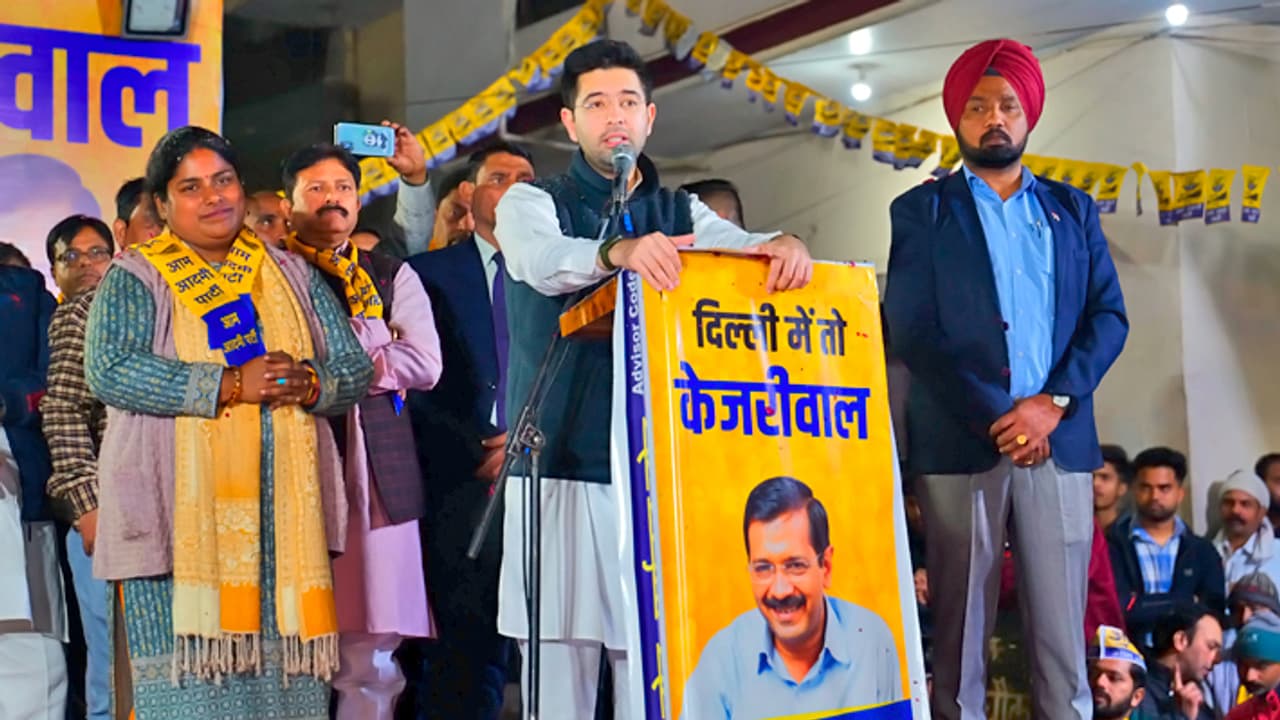 Delhi Election Raghav Chadha campaign at rohtas nagar appeal to vote for AAP