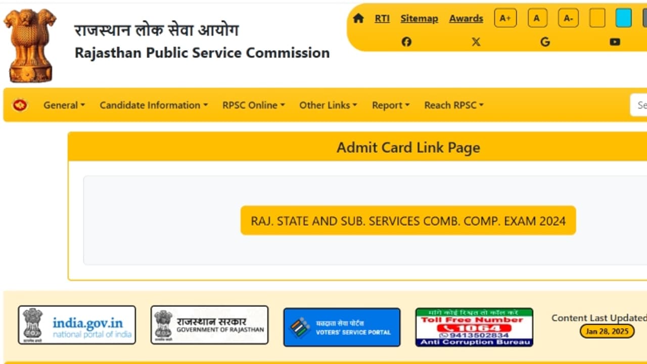RPSC RAS Prelims Admit Card 2025 out RPSC RAS Prelims Admit Card 2025 out