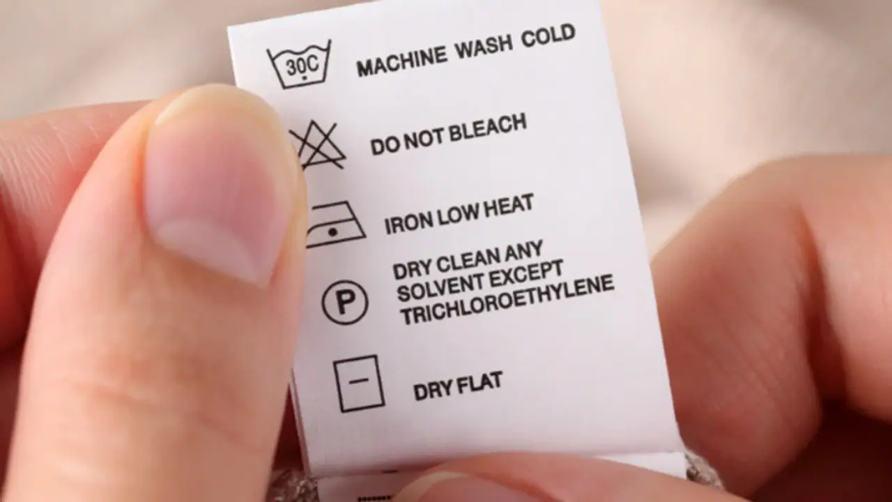 4 signs given on the clothes tag