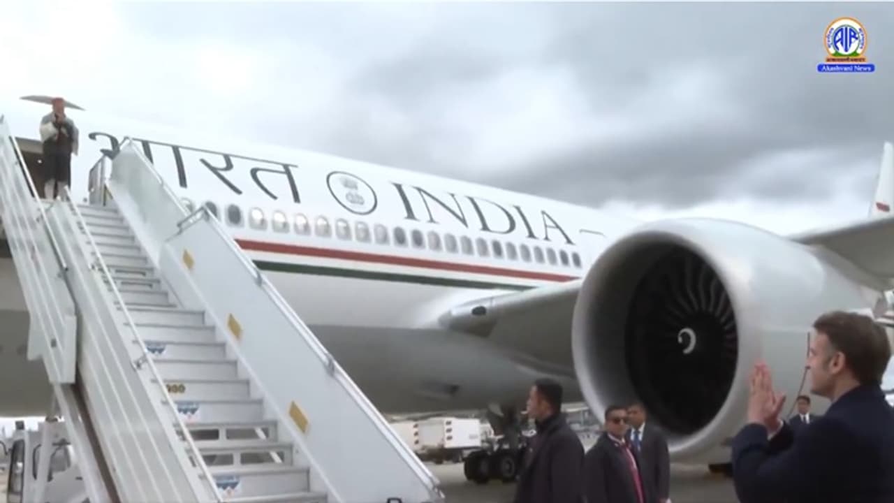 Narendra Modi and Emmanuel Macron Narendra Modi and Emmanuel Macron