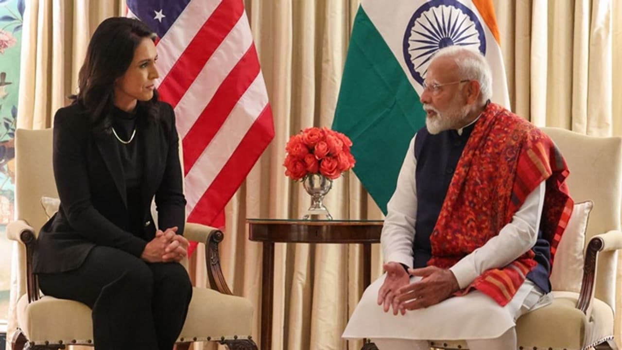 Narendra Modi With Tulsi Gabbard