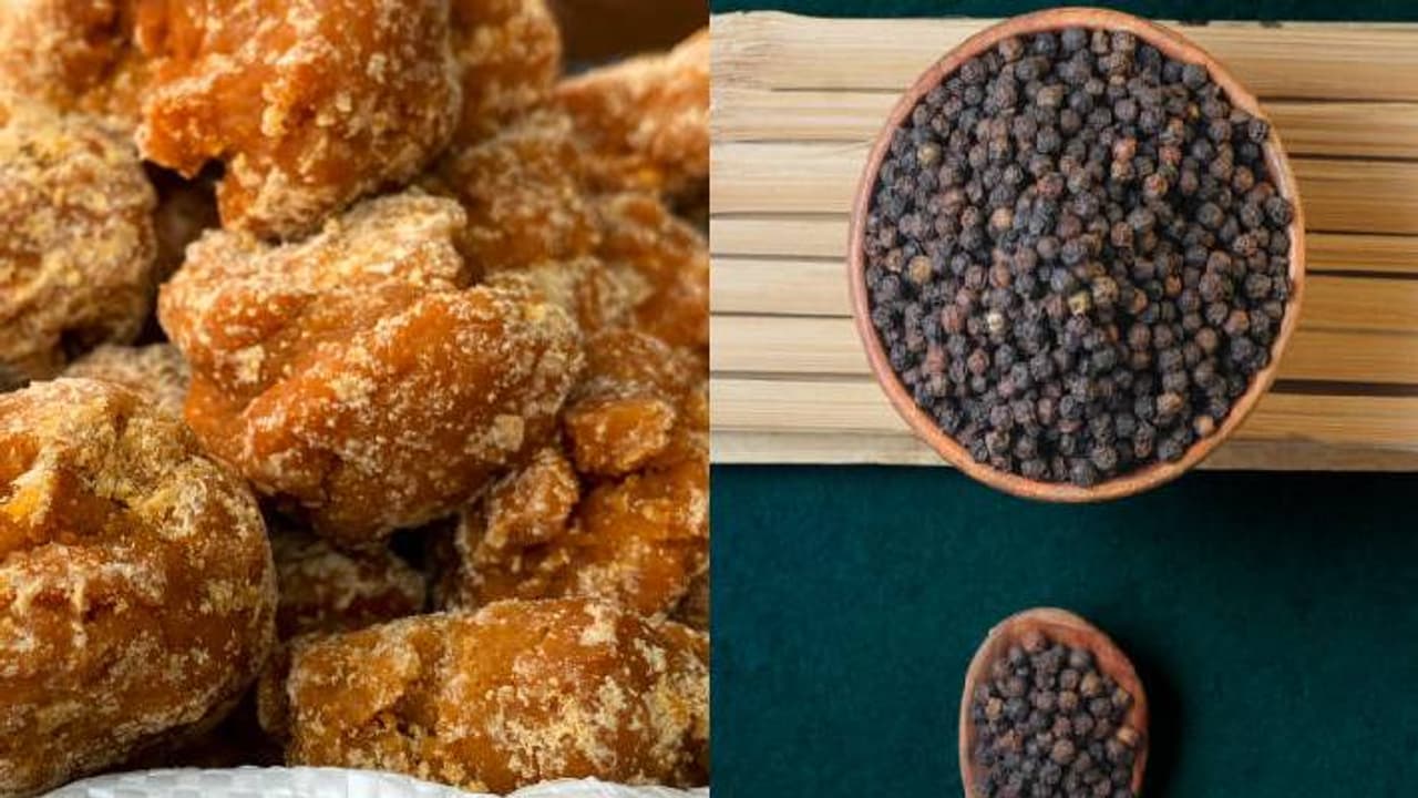 eating jaggery with black pepper eating jaggery with black pepper