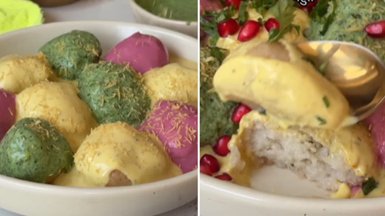 colourful dahi vada recipe