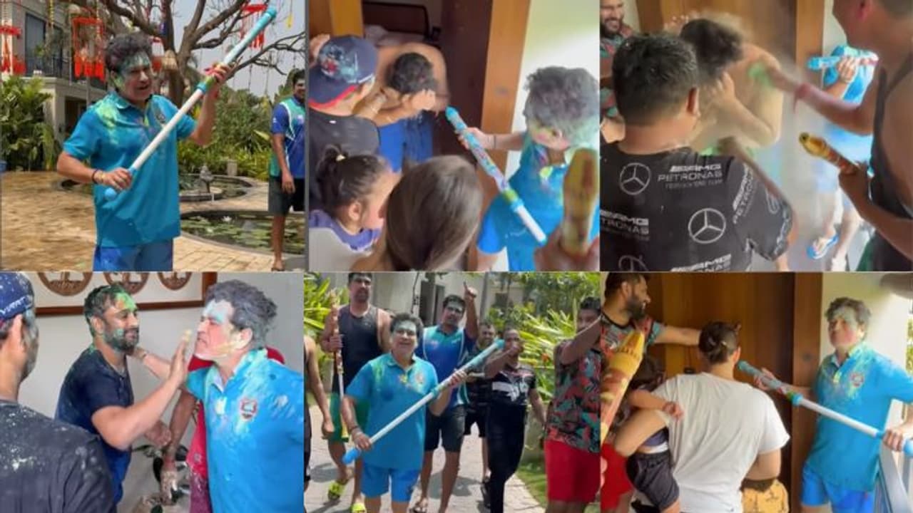 sachin tendulkar holi sachin tendulkar holi