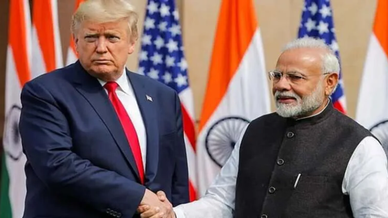 PM Modi with Donald Trump at a meeting, discussing India’s oil imports from Russia