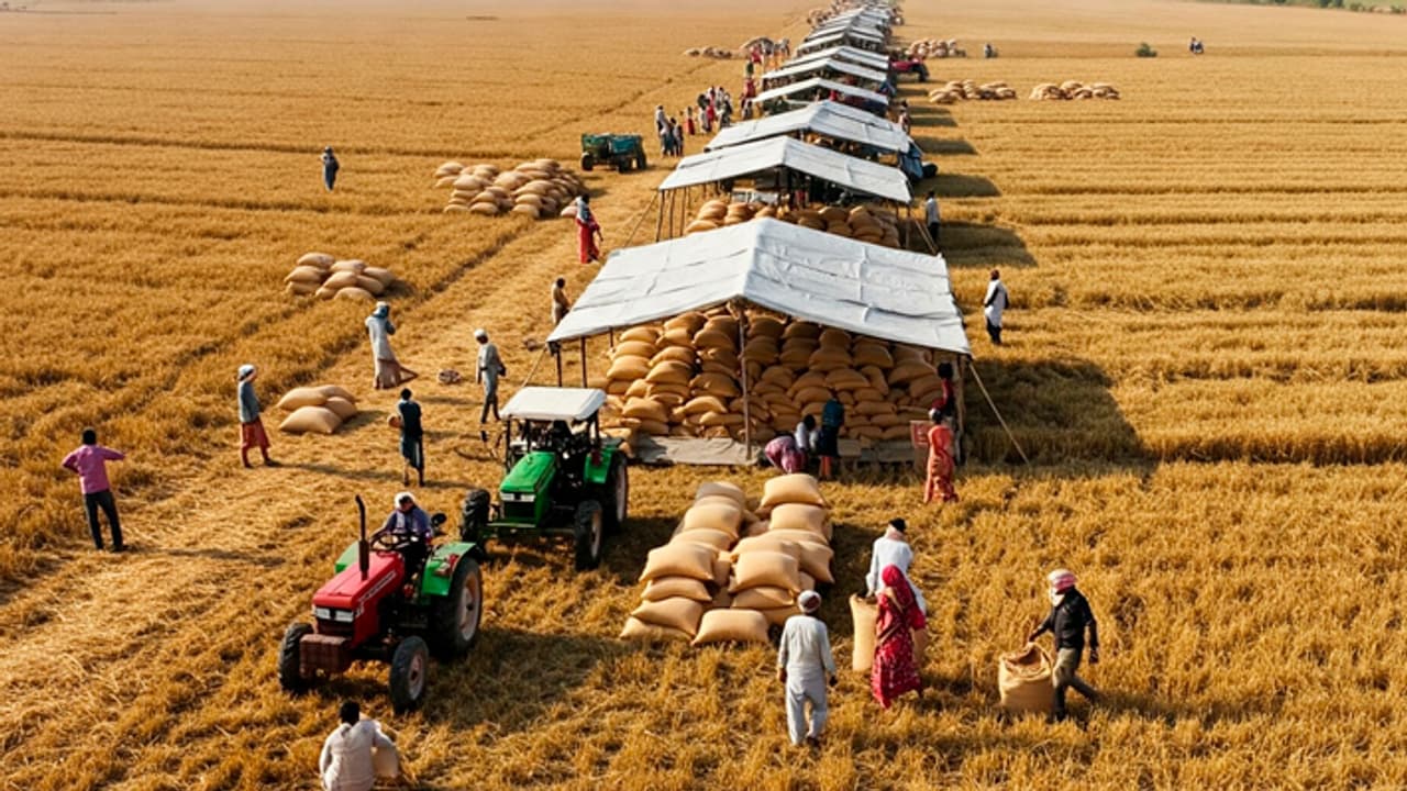 UP Hindi news wheat procurement crosses one lakh metric tonnes in the first week of April UP Hindi news wheat procurement crosses one lakh metric tonnes in the first week of April