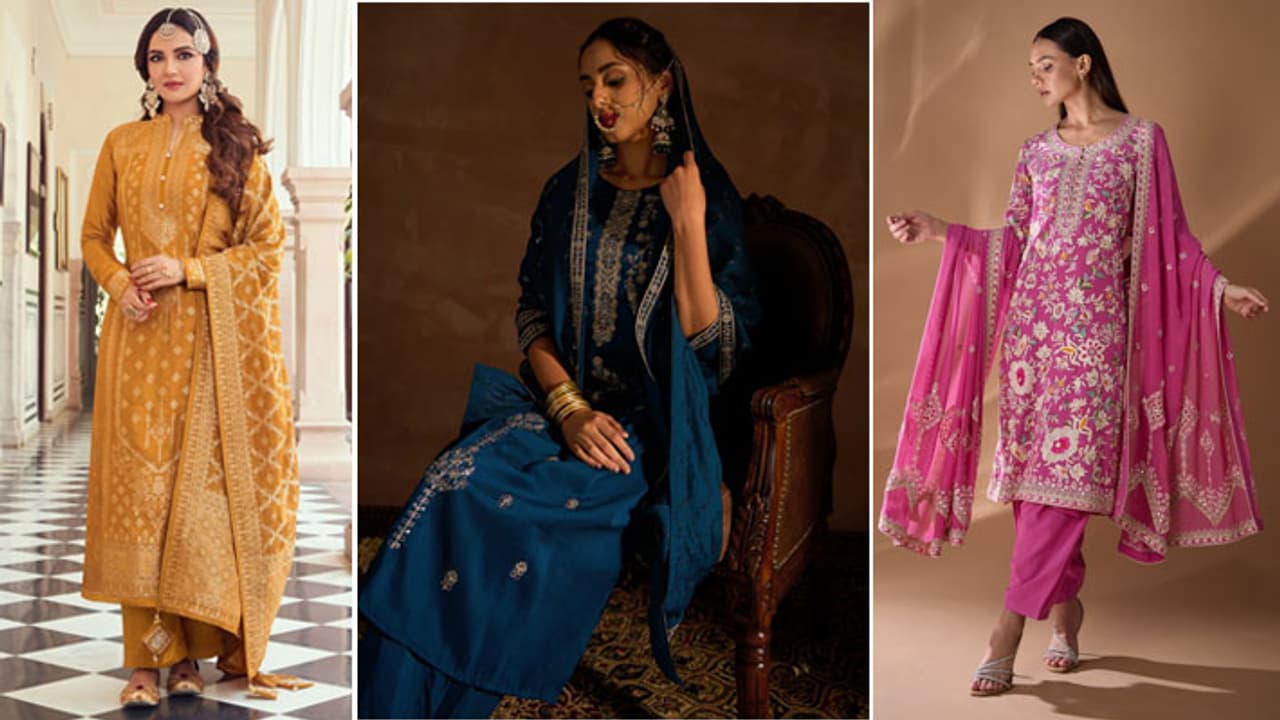 Stunning A Line Salwar suit for Baisakhi 2025