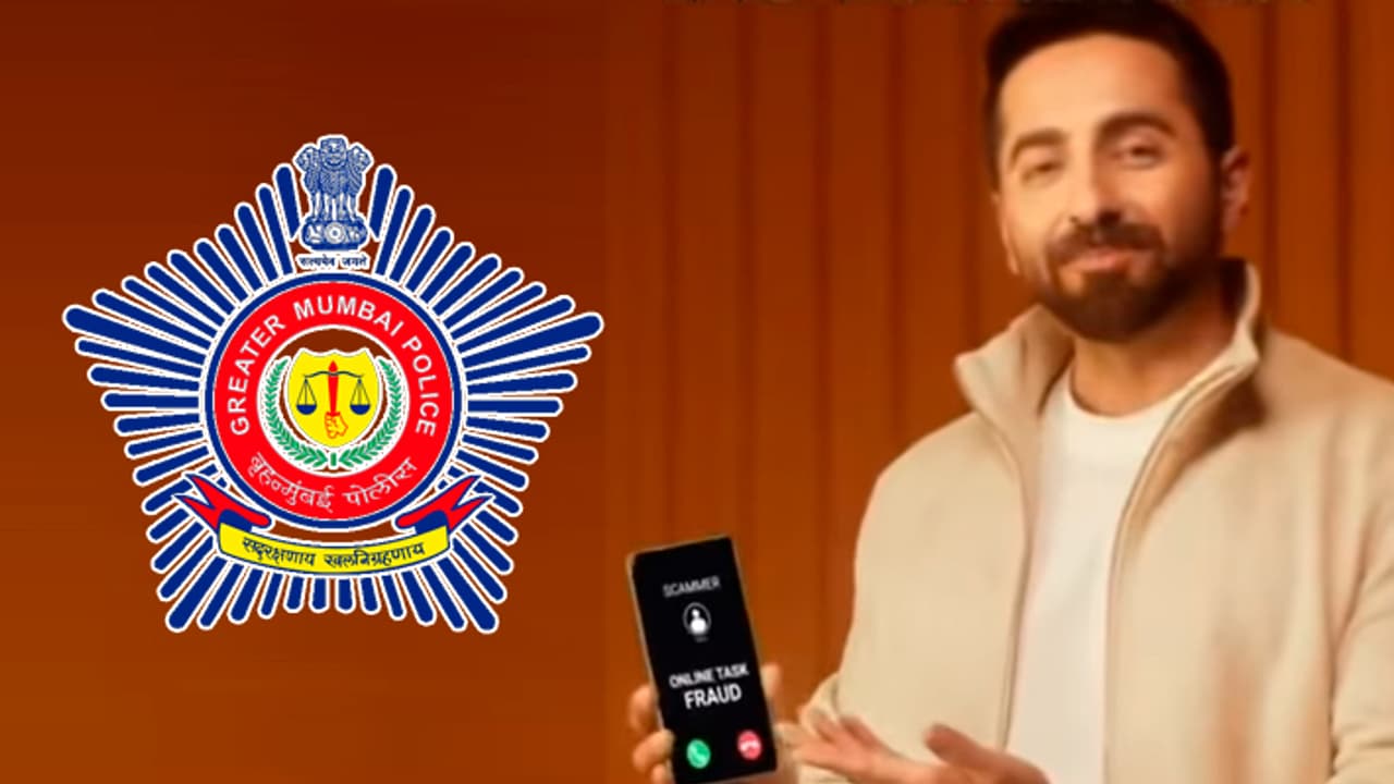 Ayushmann Khurrana with Mumbai Police awareness campaign against cyber crime