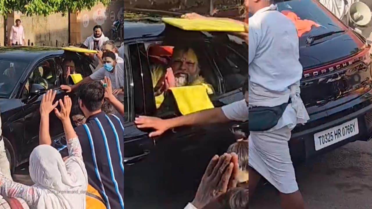 Premanand Maharaj seen riding in Porsche