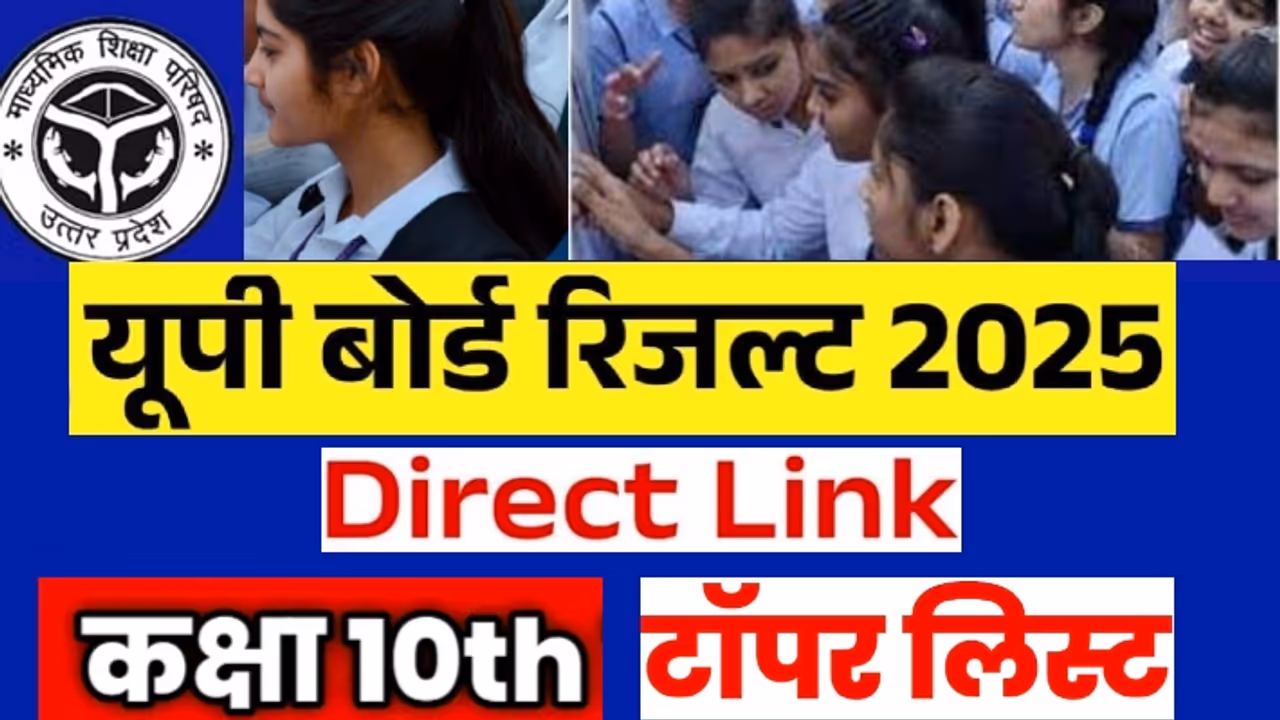UP Board 10th result 2025 declared check toppers list pass percentage