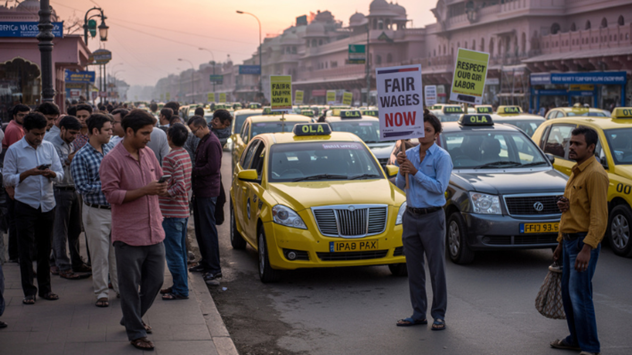 jaipur cab strike ola uber rapido drivers protest demands