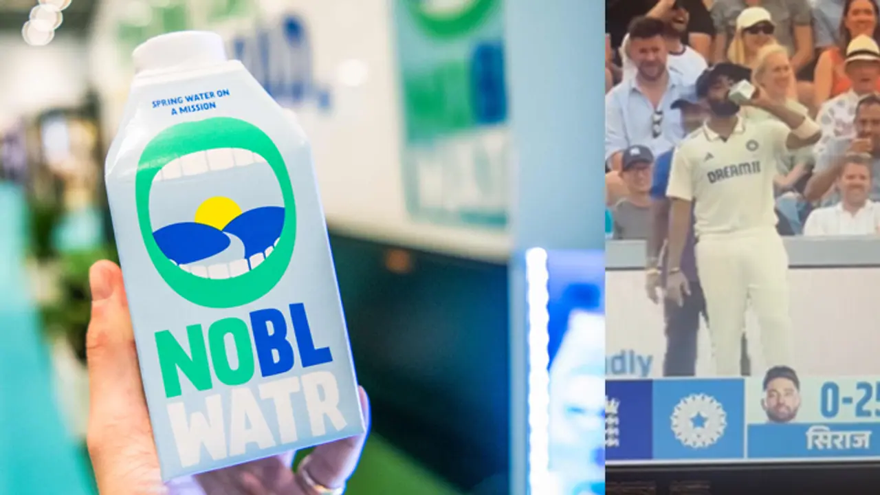 Jasprit Bumrah drinking NOBL water Jasprit Bumrah drinking NOBL water