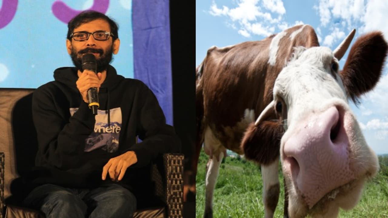 chandril bhattacharya debate on BJP cow hug chandril bhattacharya debate on BJP cow hug