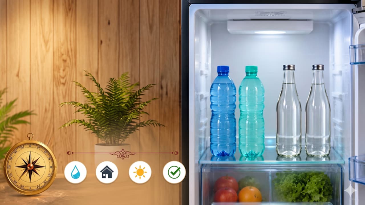 Plastic or Glass Bottle in Fridge Plastic or Glass Bottle in Fridge