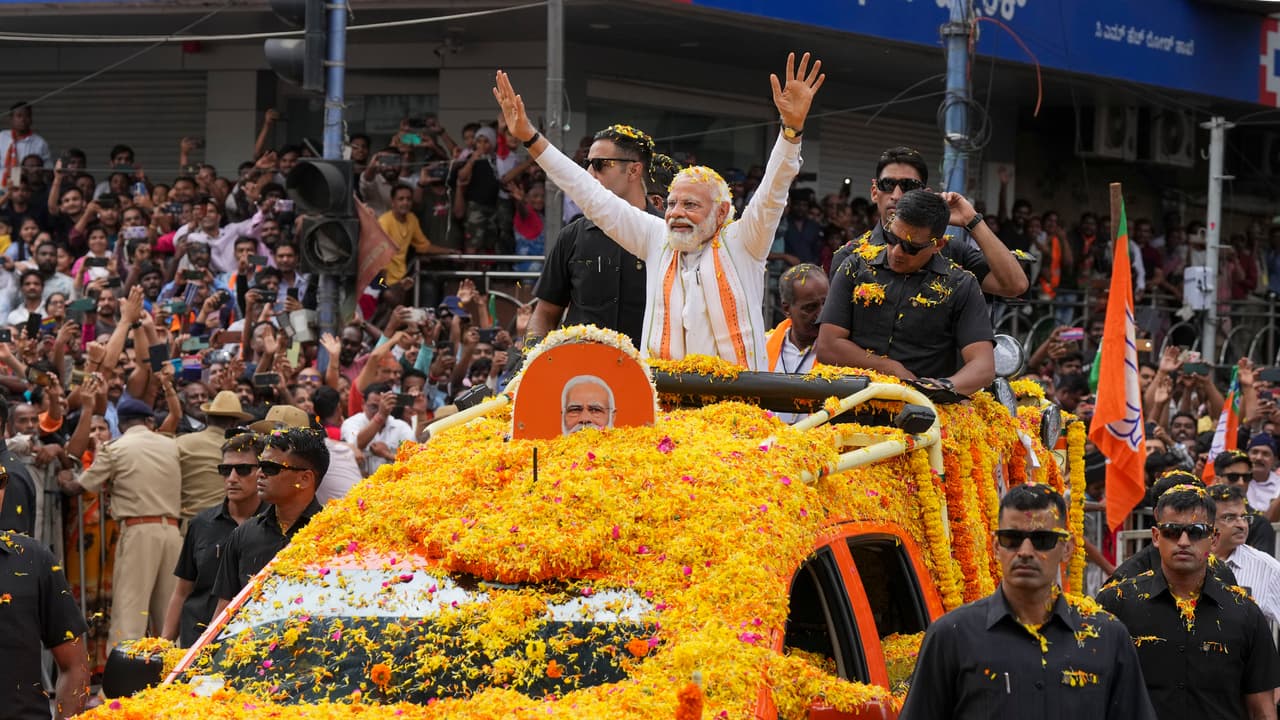pm modi road show pm modi road show