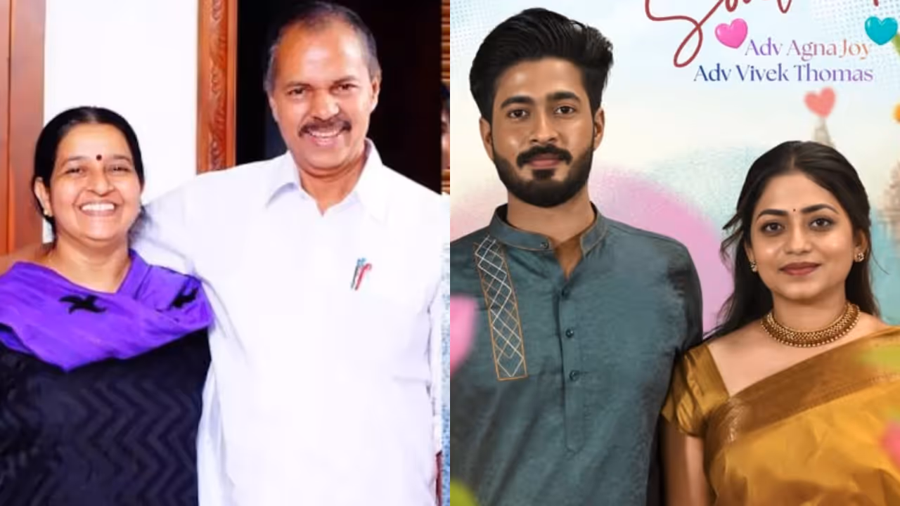 Adv Vivek Thomas, son of PT Thomas and Uma Thomas MLA, to marry Adv Agna; Engagement in Thrissur Adv Vivek Thomas, son of PT Thomas and Uma Thomas MLA, to marry Adv Agna; Engagement in Thrissur