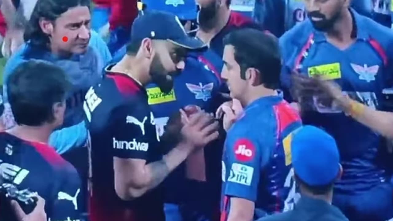 Virat Kohli and Gautam Gambhir fight Virat Kohli and Gautam Gambhir fight