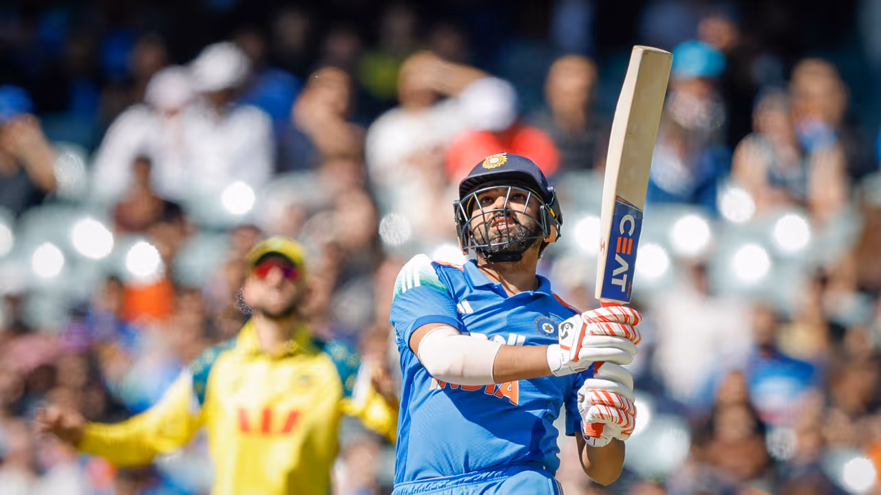 Rohit Sharma in action during Adelaide ODI against Australia