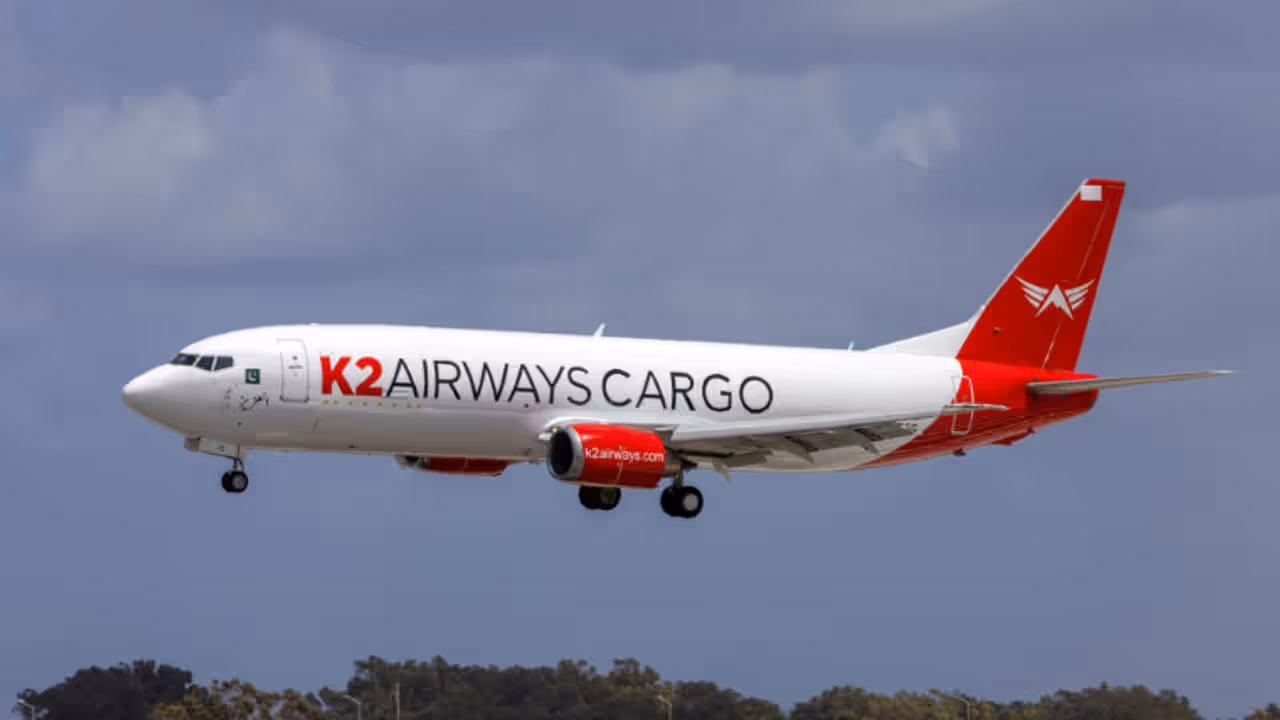 K2 Airways Boeing 737 cargo flight K2 Airways Boeing 737 cargo flight