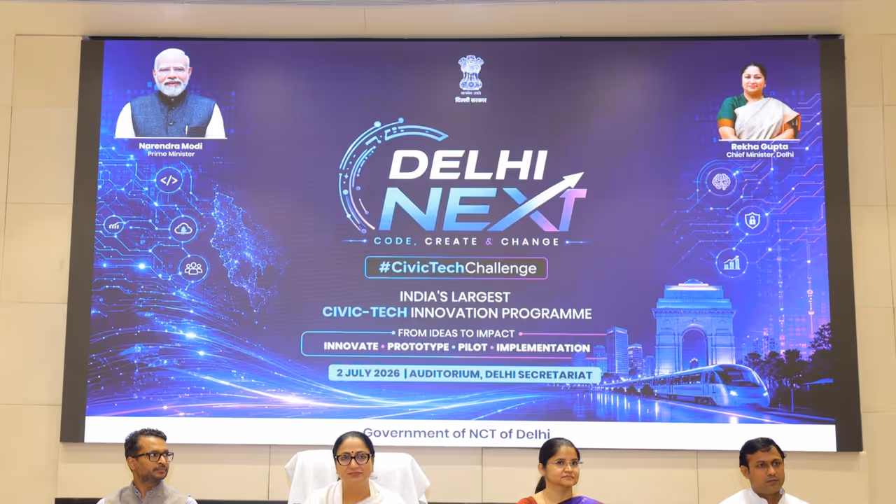 CM Rekha Gupta at Delhi Next youth innovation event in Delhi CM Rekha Gupta at Delhi Next youth innovation event in Delhi