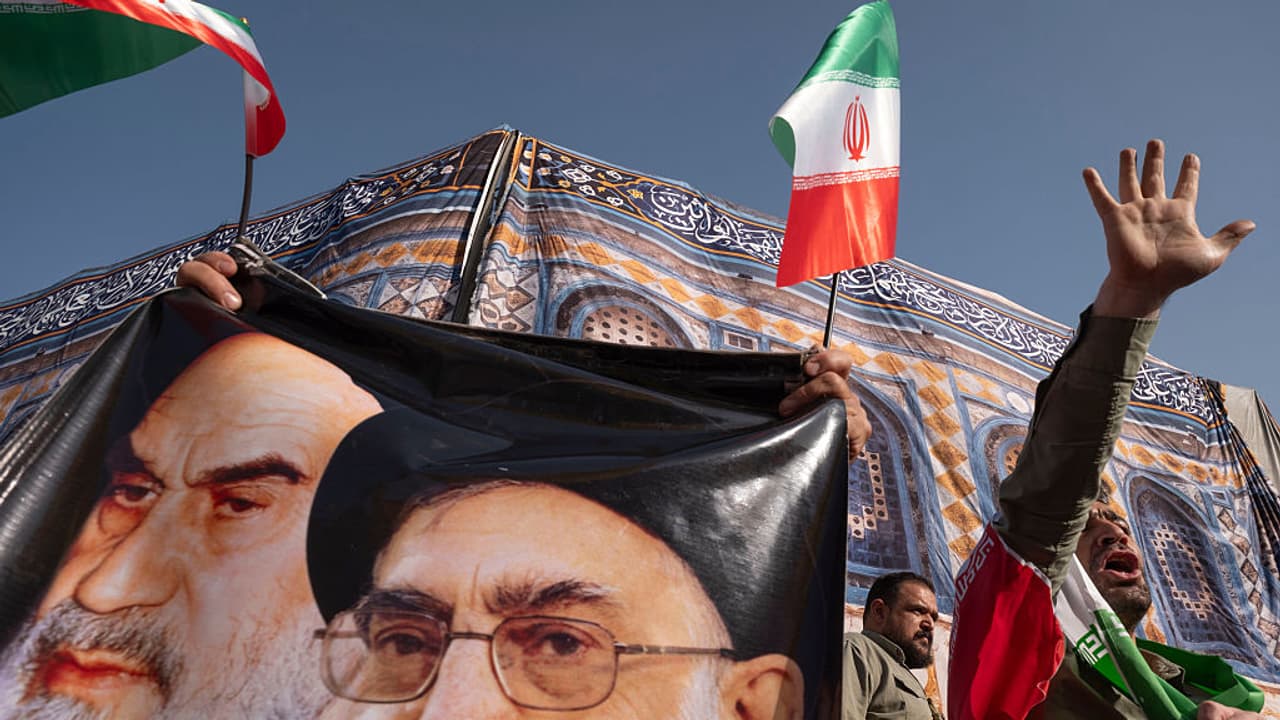 Iran's Supreme Leader, Ayatollah Ali Khamenei, and late leader, Ayatollah Ruhollah Khomeini