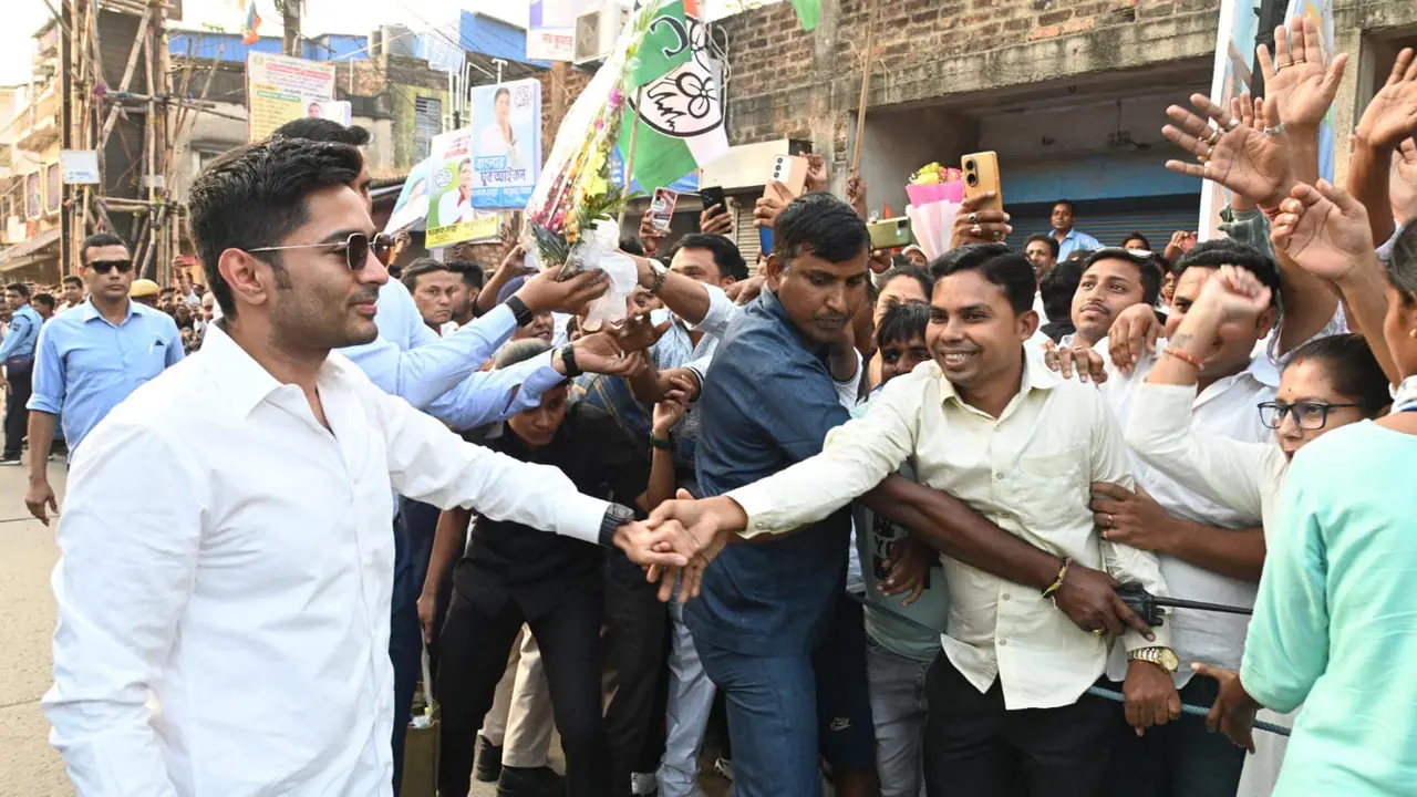 Abhishek Banerjee joined the TMC program at Diamond Harbour bsm
