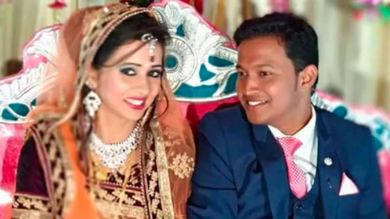 sowmya sahu with his wife reema who killed by percel bomb blast