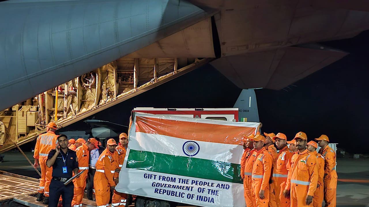 India sends relief material to Myanmar