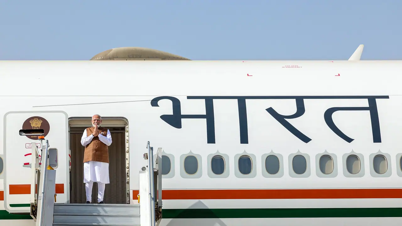 PM Modi emplanes for Saudi Arabia PM Modi emplanes for Saudi Arabia