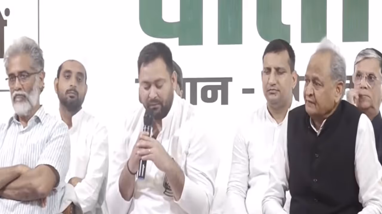 Tejashwi Yadav Vows Bihar Advancement as Mahagathbandhan CM Candidate
