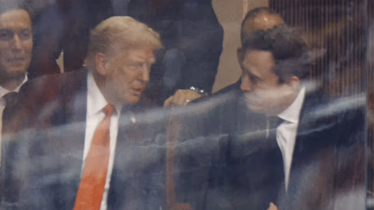 Trump, Musk reunite at Charlie Kirk memorial service