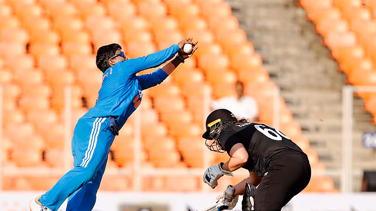 Deepti Sharma in action. (Photo: ANI) Deepti Sharma in action. (Photo: ANI)