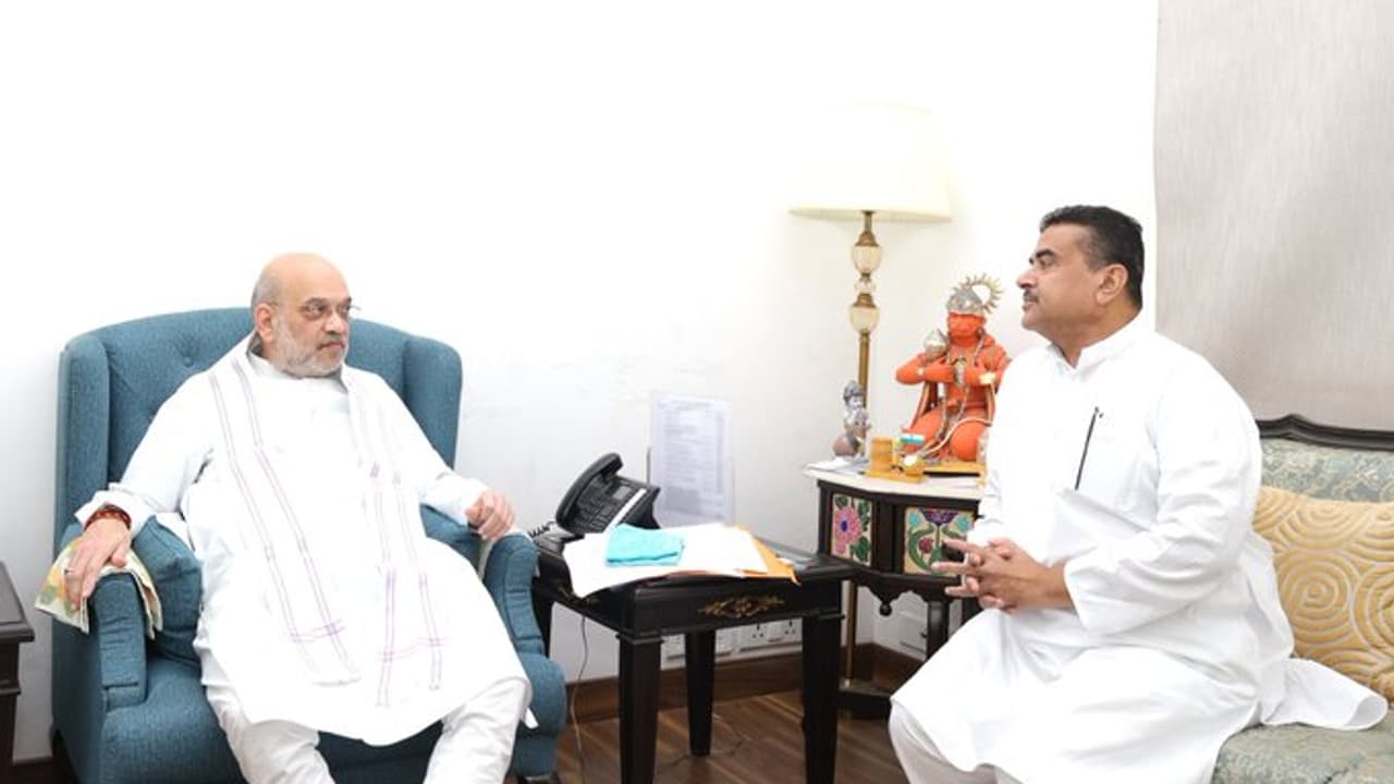 bjp update 45 minutes meeting between Amit Shah and Suvendu Adhikari in Delhi bsm