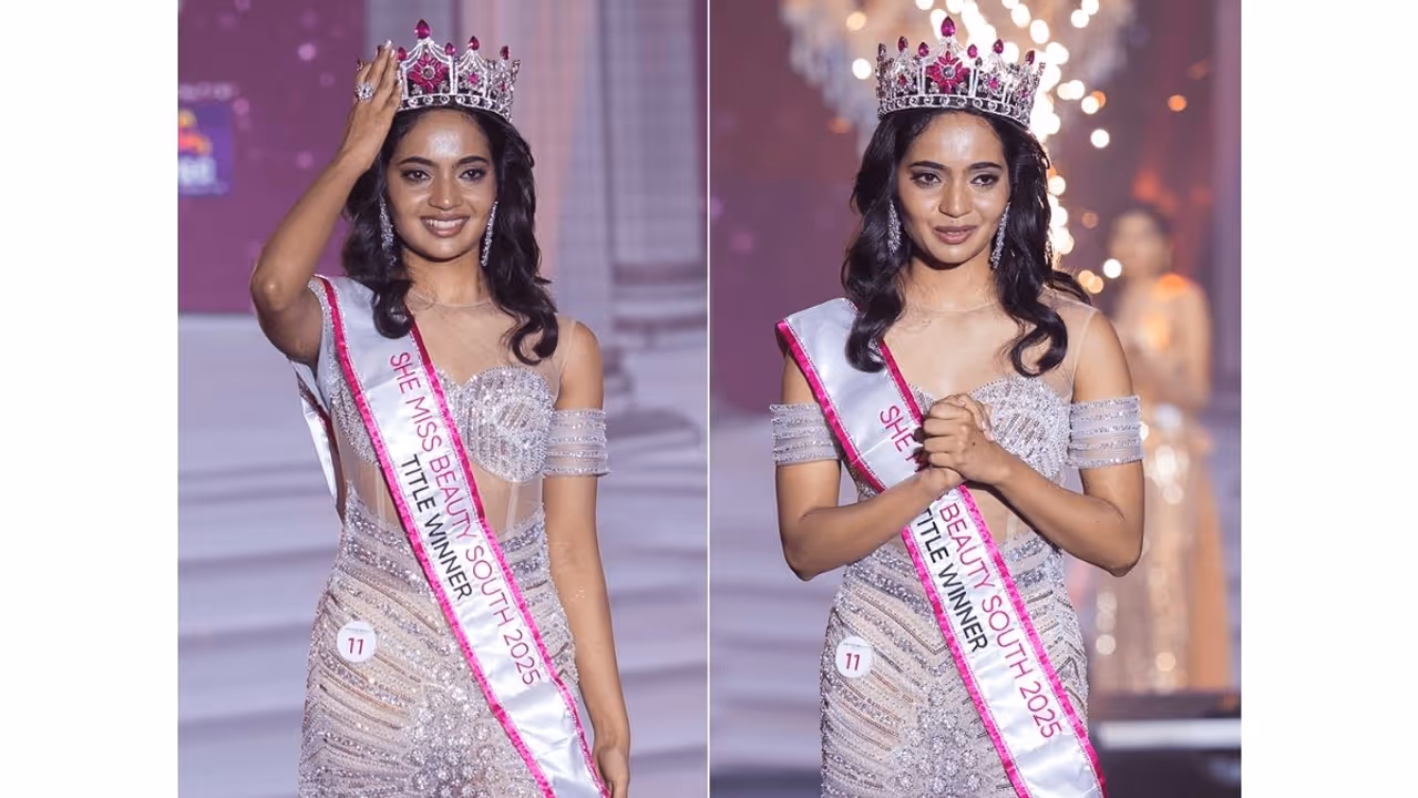 Vasantha Lakshmi M Crowned LIVF She Miss Beauty South 2025 Winner